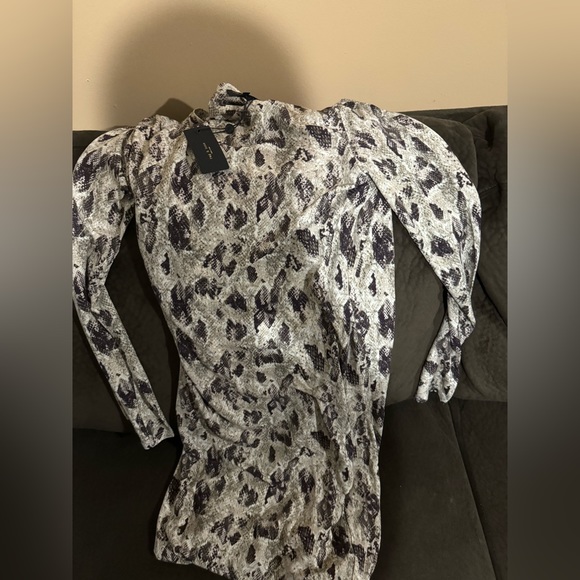 Rag & Bone Tan snake poppy draped dress - Picture 8 of 10